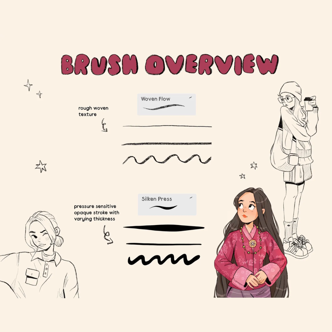 Comic Style Inking Brush, Brushes for Procreate