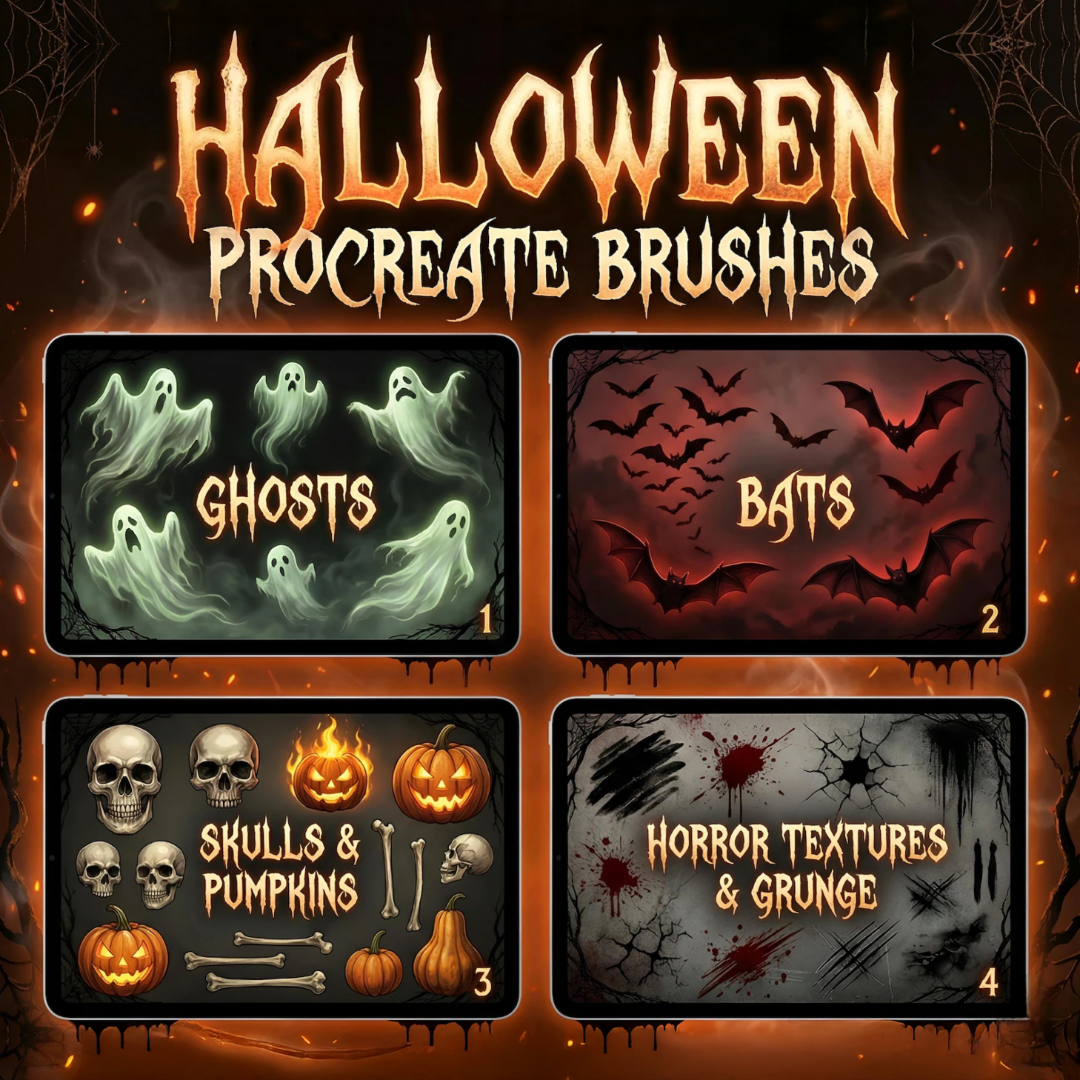15000+ Procreate Brushes Mega Bundle, Anime, Makeup, 3D, Winter, Halloween, Christmas, Sketching & Painting, Mega Brush Bundle
