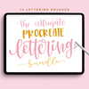 14 Procreate Lettering Brushes, Calligraphy Brushes, Procreate Brush Lettering and Glitter Brushes