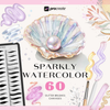 Glitter Watercolor Brushes for Procreate, 56 Brushes, Shimmer, Sparkly, Mettalic, Realistic Textures