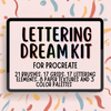 Procreate Lettering Brush Set – 100+ Digital Brushes for Calligraphy, Watercolor, Markers, Stamps, Textures and Composition Guides