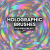Holographic Brushes for procreate Brushset,glow and shine brushes, rainbow holographic, holographic texture, holographic effect brushes