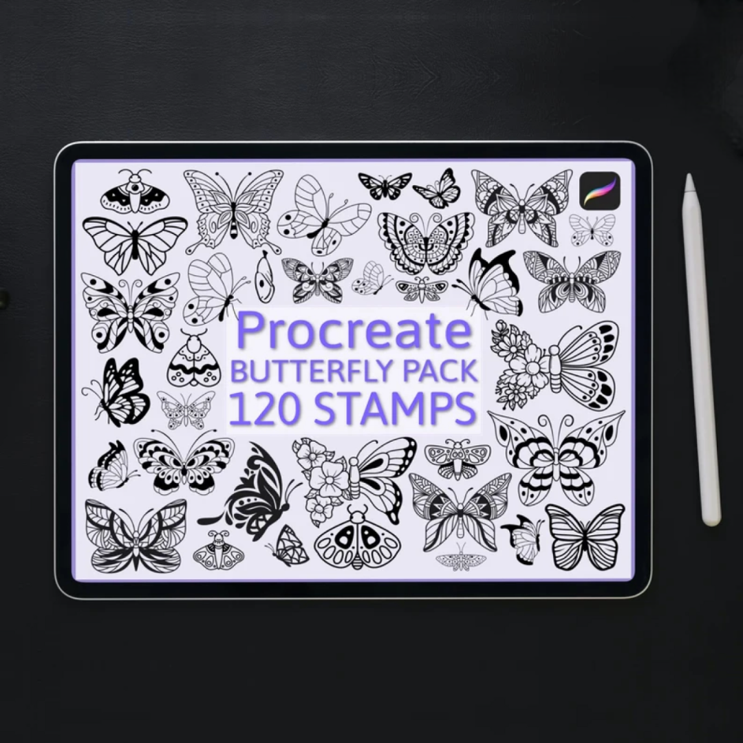 1800 Stamps bundle, Procreate stamps, Procreate brushes, Botanic stamps set, Boho iPad brushes, Mystic crystals stamps, Mandala tattoo stamp