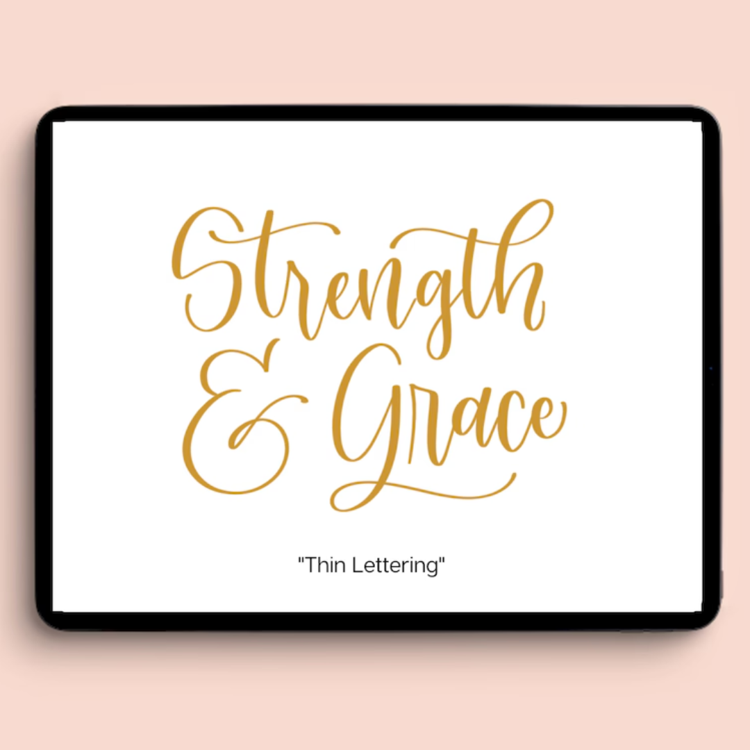 14 Procreate Lettering Brushes, Calligraphy Brushes, Procreate Brush Lettering and Glitter Brushes