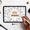 450+ Botanical Procreate Stamps: Floral & Leaf Brushset