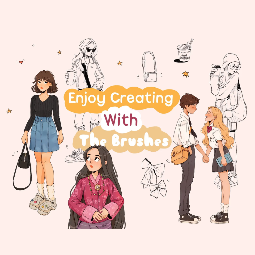 Comic Style Inking Brush, Brushes for Procreate