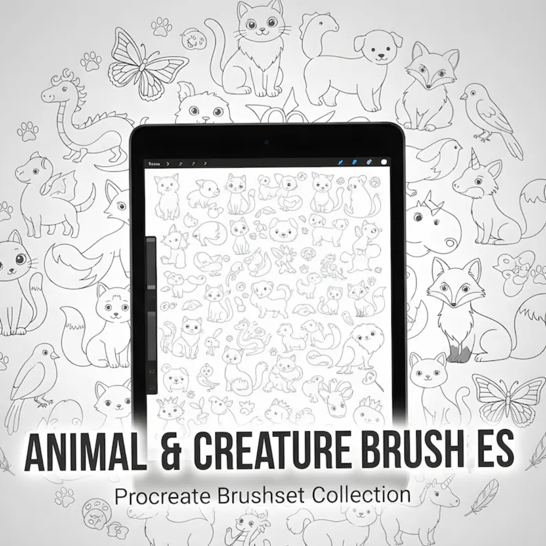 6000+ Procreate Stamp Brushes Bundle | Mega Brushset for Drawing, Animals, Floral, Doodle, Tattoo & Digital Design