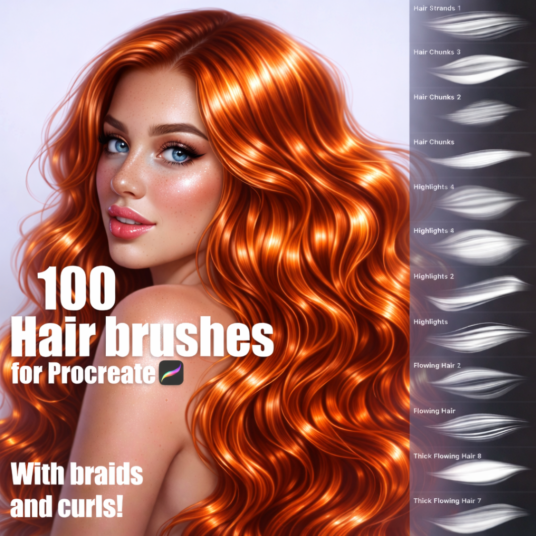 Hair Brushes for Procreate